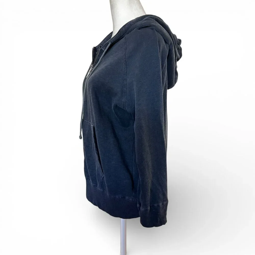 James Perse Navy Vintage French Terry Zip Hoodie 4 XL Minimalist Luxury - Picture 3 of 6